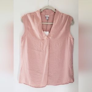 A New Day NWT Small blush pink sleeveless V-neck tank top